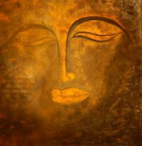 Buddha &Ouml;l auf Leinwand 60 x 60 cm